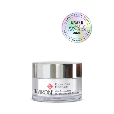 Focus Care Moisture+ Vita-Antioxidant Hydrating Oil Capsules - These capsules deliver a concentrated burst of vitamin-enriched hydration for the skin. Containing a blend of Retinol and Antioxidants, they may help to protect the skin against the damaging effects of free radicals. They enrich the skin with natural surface oils, leaving it feeling visibly refreshed and energised. BENEFITS: Assists in softening and moisturising skin, leaving it looking revitalised and radiant. Contains antioxidants that are proven to combat the visible signs of ageing. Leaves a luxurious, soft and silky after-feel. HOW TO USE: Hydrating Oil Capsules may be added nightly to your daily routine when the skin requires a hydrating boost, i.e. when the skin feels sluggish and tired. Pre-cleanse, cleanse and tone with your preferred Environ products. Apply the contents of one capsule to your face and neck as your primary Evening moisturiser. Alternatively, mix the contents of one capsule with your recommended Environ vitamin A moisturiser, or apply over your normal evening moisturiser.
